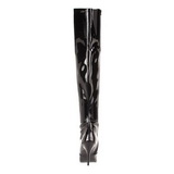Svart Lack 10,5 cm VANITY-3010 L�rh�ga Overknee St�vlar f�r M�n