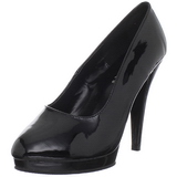 Svart Lack 11,5 cm FLAIR-480 dam pumps f�r m�n