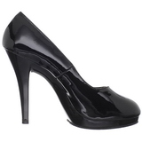 Svart Lack 11,5 cm FLAIR-480 dam pumps f�r m�n