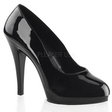 Svart Lack 11,5 cm FLAIR-480 dam pumps f�r m�n