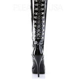 Svart Lack 13,5 cm INDULGE-3063 L�rh�ga Overknee St�vlar f�r M�n