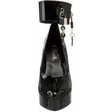 Svart Lack 13,5 cm INDULGE-534 H�g Klackade Pumps f�r M�n