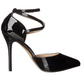 Svart Lack 13 cm AMUSE-25 Pumps H�gklackade Herrskor