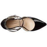 Svart Lack 13 cm AMUSE-25 Pumps H�gklackade Herrskor
