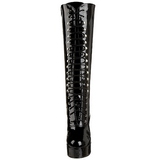 Svart Lack 13 cm ELECTRA-2020 H�ga Damst�vlar f�r M�n