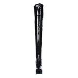 Svart Lack 13 cm ELECTRA-3000Z L�rh�ga Overknee St�vlar f�r M�n