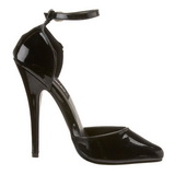 Svart Lack 15 cm DOMINA-402 H�g Klackade Pumps f�r M�n