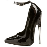 Svart Lack 15 cm SCREAM-12 Dam Pumps Stilettklackar Skor