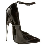 Svart Lack 15 cm SCREAM-12 Dam Pumps Stilettklackar Skor
