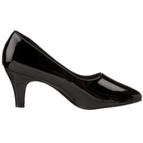 Svart Lack 8 cm DIVINE-420W kvinnor pumps med l�g klack