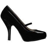 Svart Lackl�der 11,5 cm PINUP-01 stora storlekar pumps skor