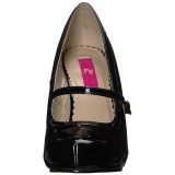 Svart Lackl�der 11,5 cm PINUP-01 stora storlekar pumps skor