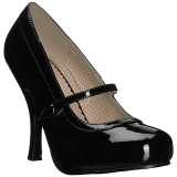 Svart Lackl�der 11,5 cm PINUP-01 stora storlekar pumps skor