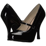 Svart Lackl�der 11,5 cm PINUP-01 stora storlekar pumps skor