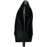 Svart Lackl�der 13,5 cm CHLOE-01 stora storlekar pumps skor