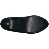 Svart Lackl�der 13,5 cm CHLOE-01 stora storlekar pumps skor