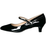 Svart Lackl�der 5 cm FAB-425 stora storlekar pumps skor