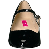 Svart Lackl�der 5 cm FAB-425 stora storlekar pumps skor