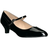 Svart Lackl�der 5 cm FAB-425 stora storlekar pumps skor