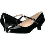 Svart Lackl�der 5 cm FAB-425 stora storlekar pumps skor