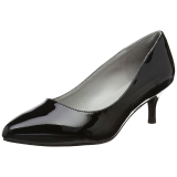 Svart Lackl�der 6,5 cm KITTEN-01 stora storlekar pumps skor