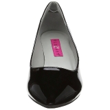 Svart Lackl�der 6,5 cm KITTEN-01 stora storlekar pumps skor