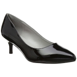 Svart Lackl�der 6,5 cm KITTEN-01 stora storlekar pumps skor