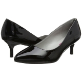 Svart Lackl�der 6,5 cm KITTEN-01 stora storlekar pumps skor