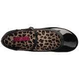 Svart Lackl�der ANNA-02 stora storlekar ballerina skor