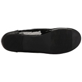 Svart Lackl�der ANNA-02 stora storlekar ballerina skor