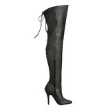 Svart L�der 13 cm LEGEND-8899 Overknee St�vlar f�r M�n