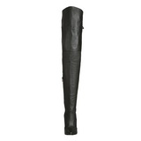 Svart L�der 13 cm LEGEND-8899 Overknee St�vlar f�r M�n