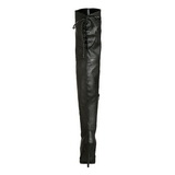 Svart L�der 13 cm LEGEND-8899 Overknee St�vlar f�r M�n