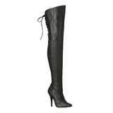 Svart L�der 13 cm LEGEND-8899 Overknee St�vlar f�r M�n