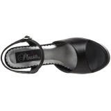 Svart Matt 13 cm DEMONIA DOLLY-09 Platå sandaler med blockklack