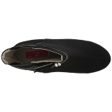 Svart Mocka 7,5 cm KIMBERLY-102 stora storlekar st�vletter dam