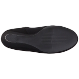 Svart Mocka 7,5 cm KIMBERLY-102 stora storlekar st�vletter dam