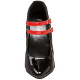 Svart R�d 15 cm DOMINA-442 damskor med h�g klack