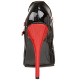 Svart R�d 15 cm DOMINA-442 damskor med h�g klack