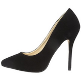 Svart Sammet 13 cm AMUSE-20 Pumps H�gklackade Herrskor