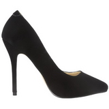 Svart Sammet 13 cm AMUSE-20 Pumps H�gklackade Herrskor