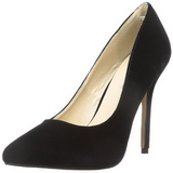 Svart Sammet 13 cm AMUSE-20 Pumps H�gklackade Herrskor