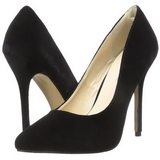 Svart Sammet 13 cm AMUSE-20 Pumps H�gklackade Herrskor