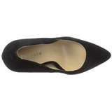 Svart Sammet 13 cm AMUSE-20 Pumps H�gklackade Herrskor