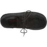 Svarta 7,5 cm CREEPER-202 rockabilly creepers skor - kvinder platåskor