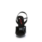 Svarta high heels 12,5 cm GLORY-509 platå high heels