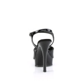 Svarta high heels 13,5 cm MAJESTY-509 platå high heels