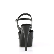 Svarta high heels 15 cm EXCITE-609 platå high heels