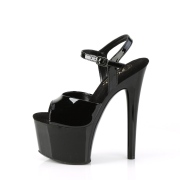 Svarta high heels 18 cm PASSION-709 platå high heels