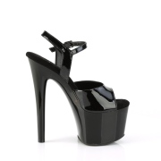 Svarta high heels 18 cm PASSION-709 platå high heels